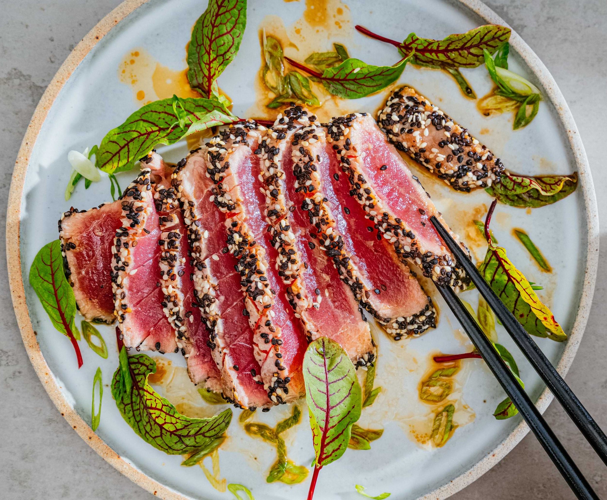 sesame crusted seared tuna 